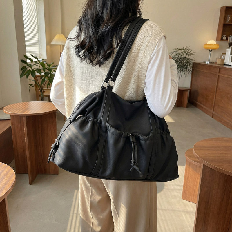 Capacity Soft Surface Versatile Commuter Simple Women's Shoulder Bag
