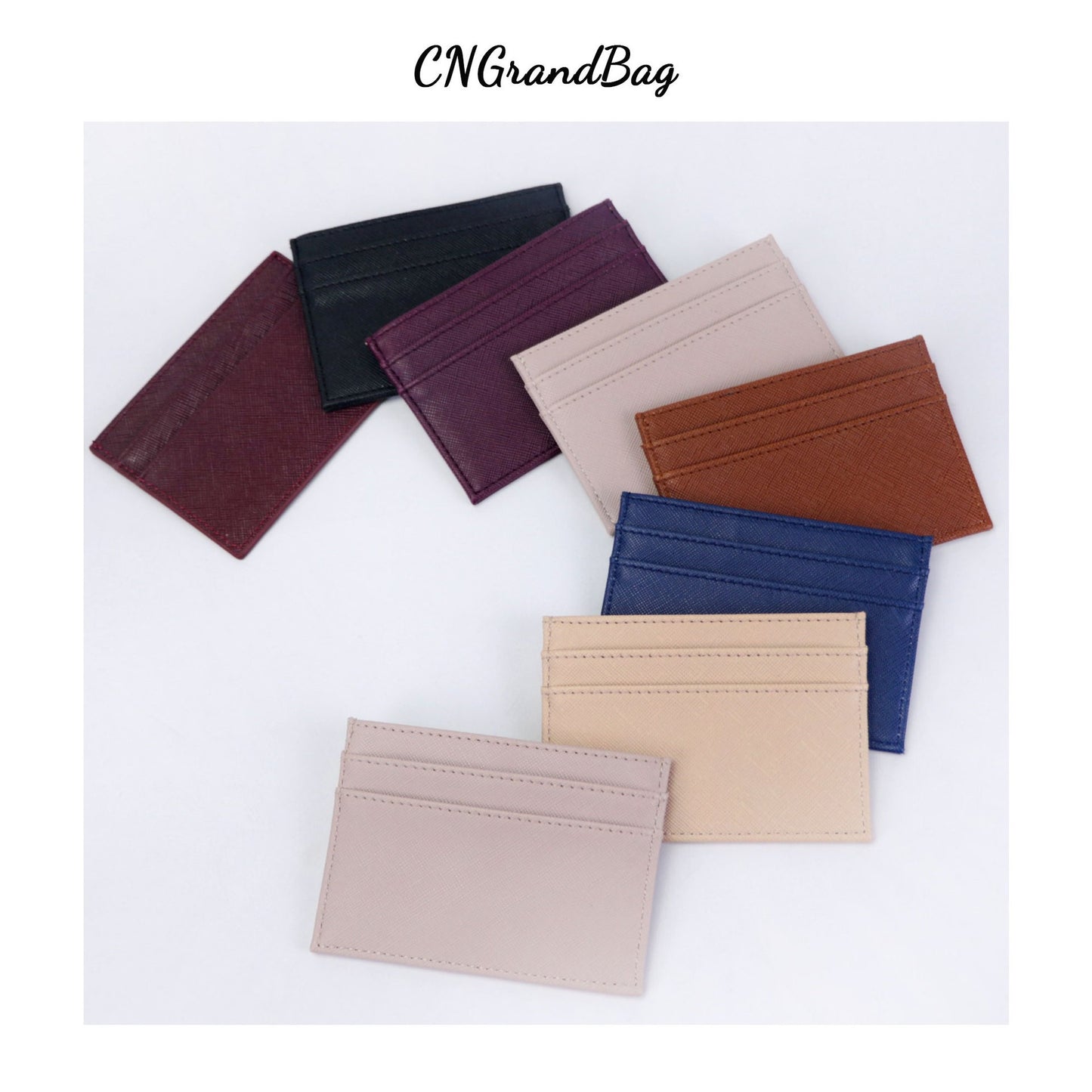 Simple Leather Clip Set One-piece Certificate Card Holder