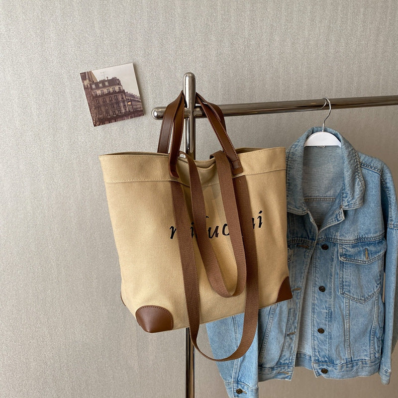 Canvas Female High Sense Big Large Capacity Shoulder Bags