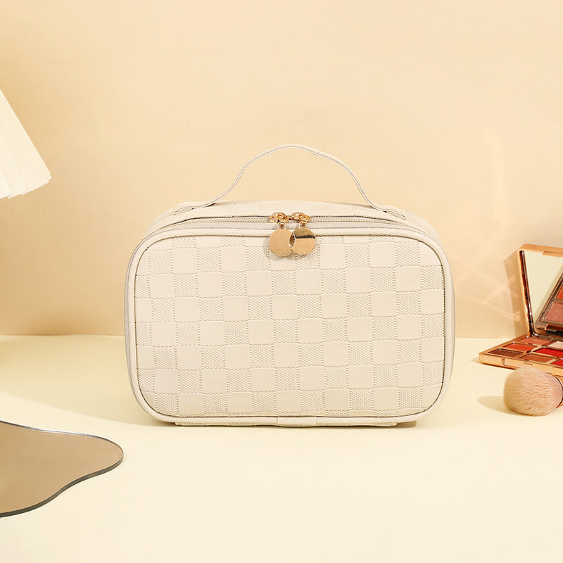 Women's High-grade Chessboard Storage Waterproof Portable Makeup Bag
