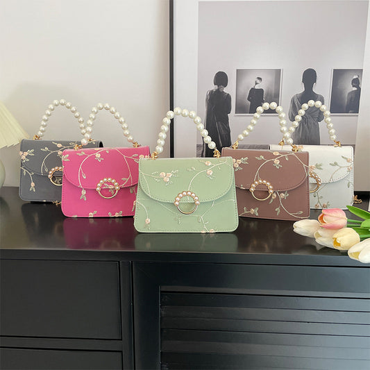 Simple Fashion Pearl Hand Female Summer Trendy Shoulder Bags