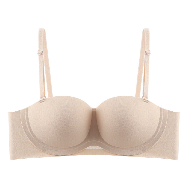Beautiful Back Little Poly Egg Strapless Half Cup Everyday Bras