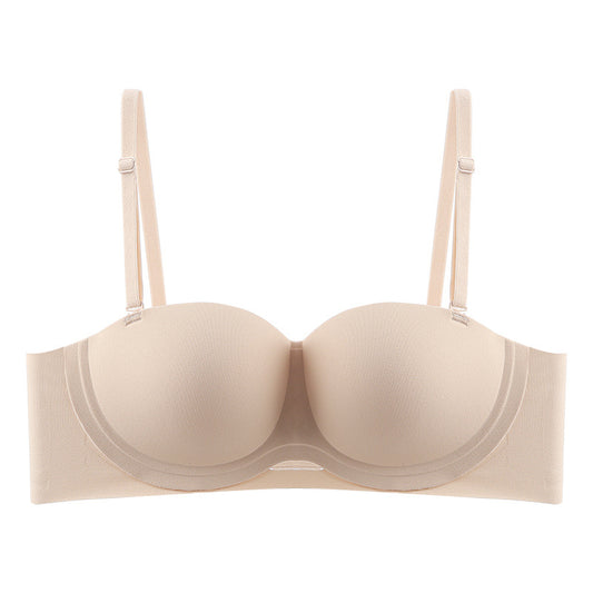 Beautiful Back Little Poly Egg Strapless Half Cup Everyday Bras