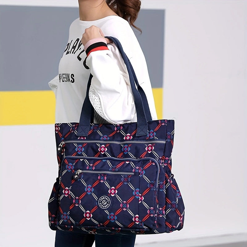 Women's Large Capacity Nylon Cloth Floral Leisure Women's Shoulder Bag