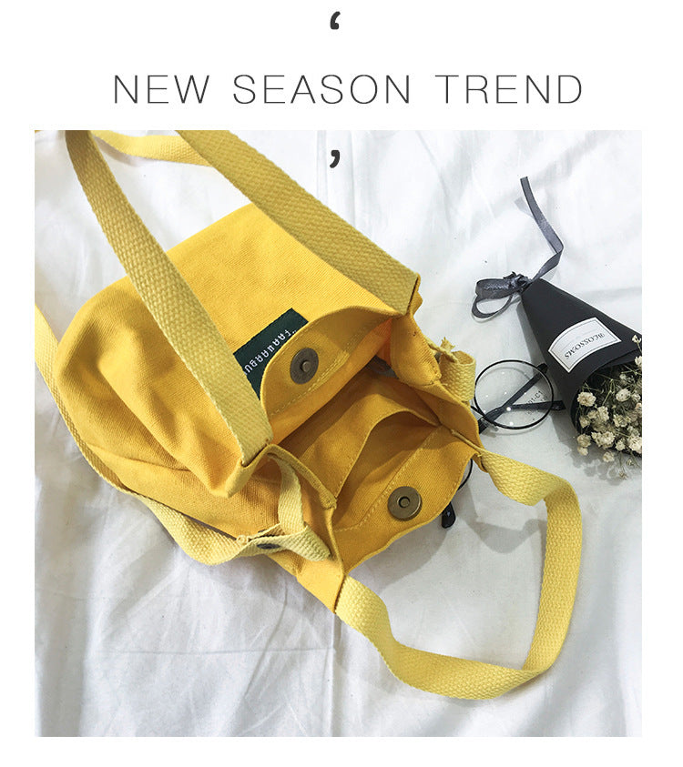 Fashion Canvas Trendy Simple Mobile Portable Handbags