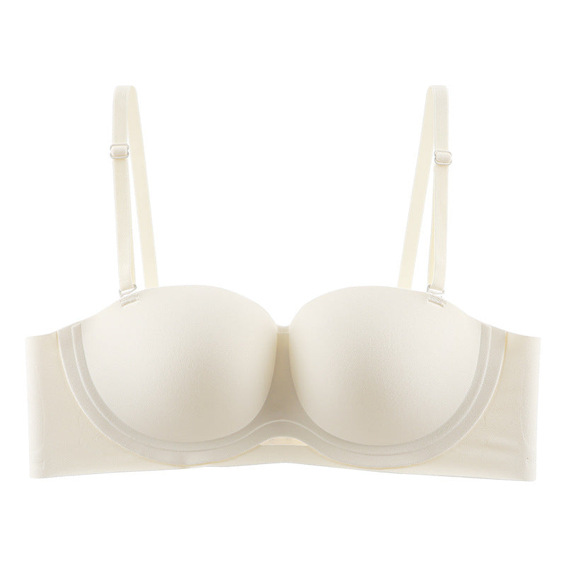 Beautiful Back Little Poly Egg Strapless Half Cup Everyday Bras