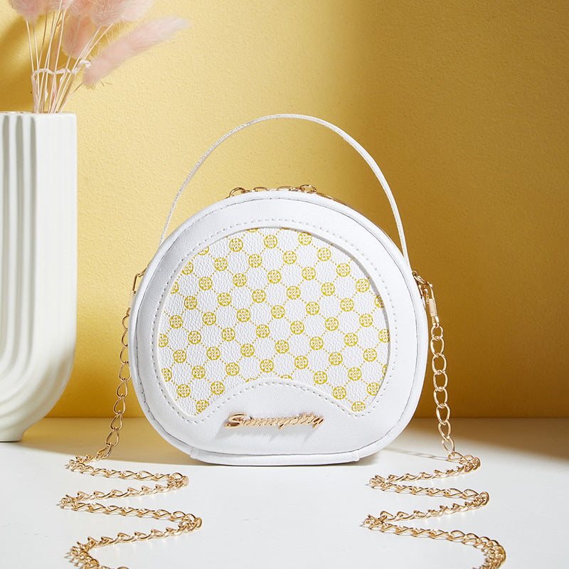 Women's Minority Design Round Trendy Contrast Color Ladies Bags