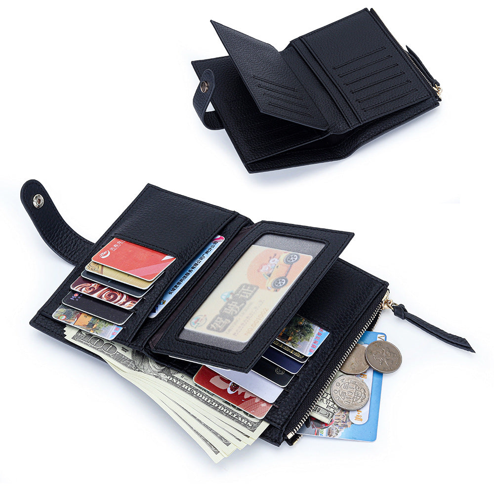 Women's Fashion Vertical Folding Large Capacity First Ladies Wallet