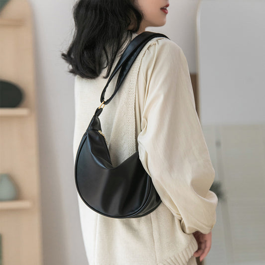 High-grade Soft Leather Dumpling Female Class Korean Crossbody Bags