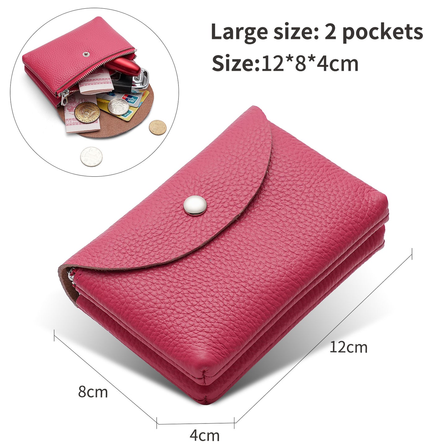 Women's Super Soft First Layer Cowhide Simple Coin Purses