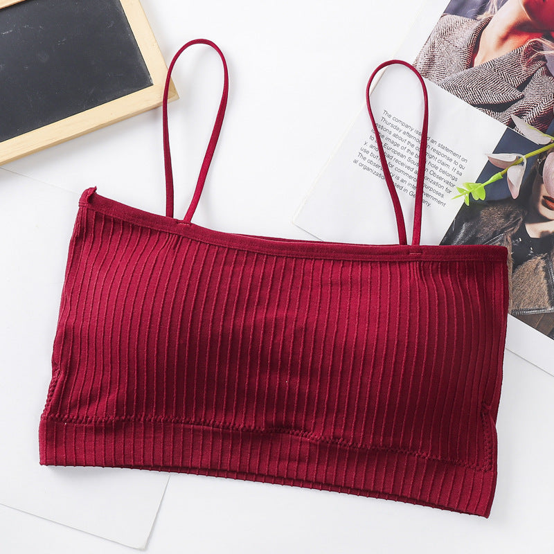 Women's Strapless Undershirt Chest Wrap Tube Top Tanks Camis