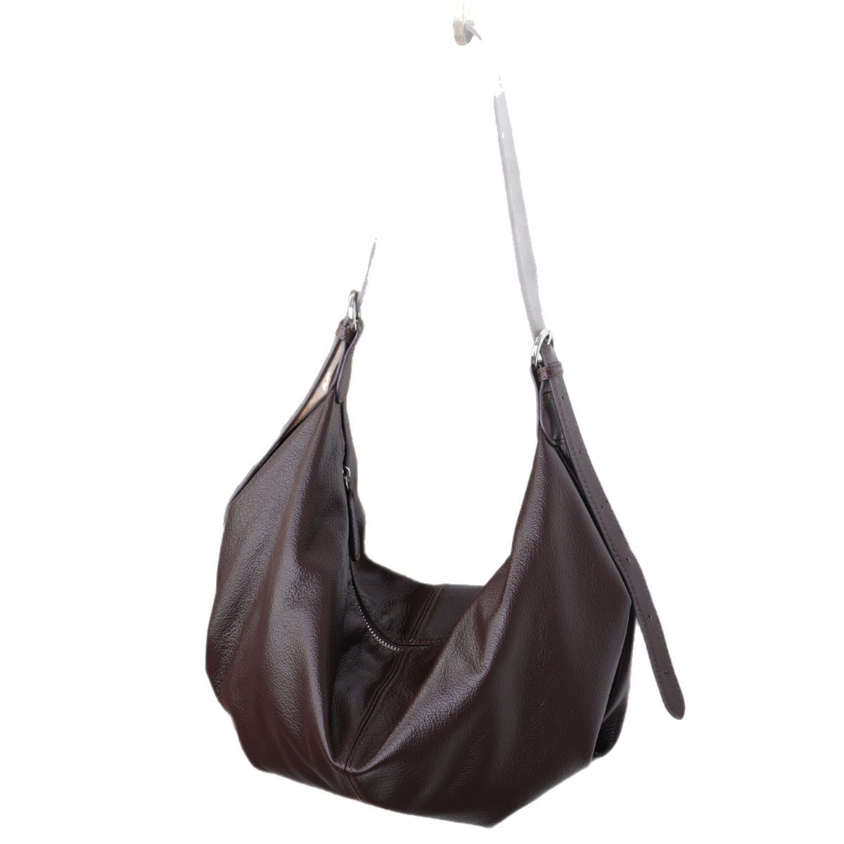Women's Layer Leather Underarm Fashion Elegant Practical Shell Solid Color Bags