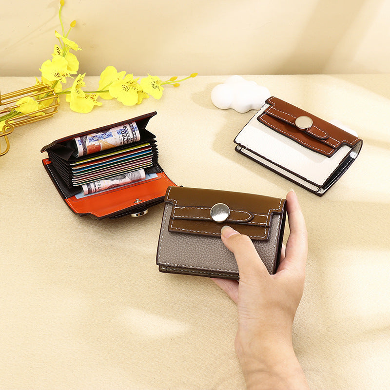 Simple Korean Style Multiple Slots Exquisite Ladies Wallet