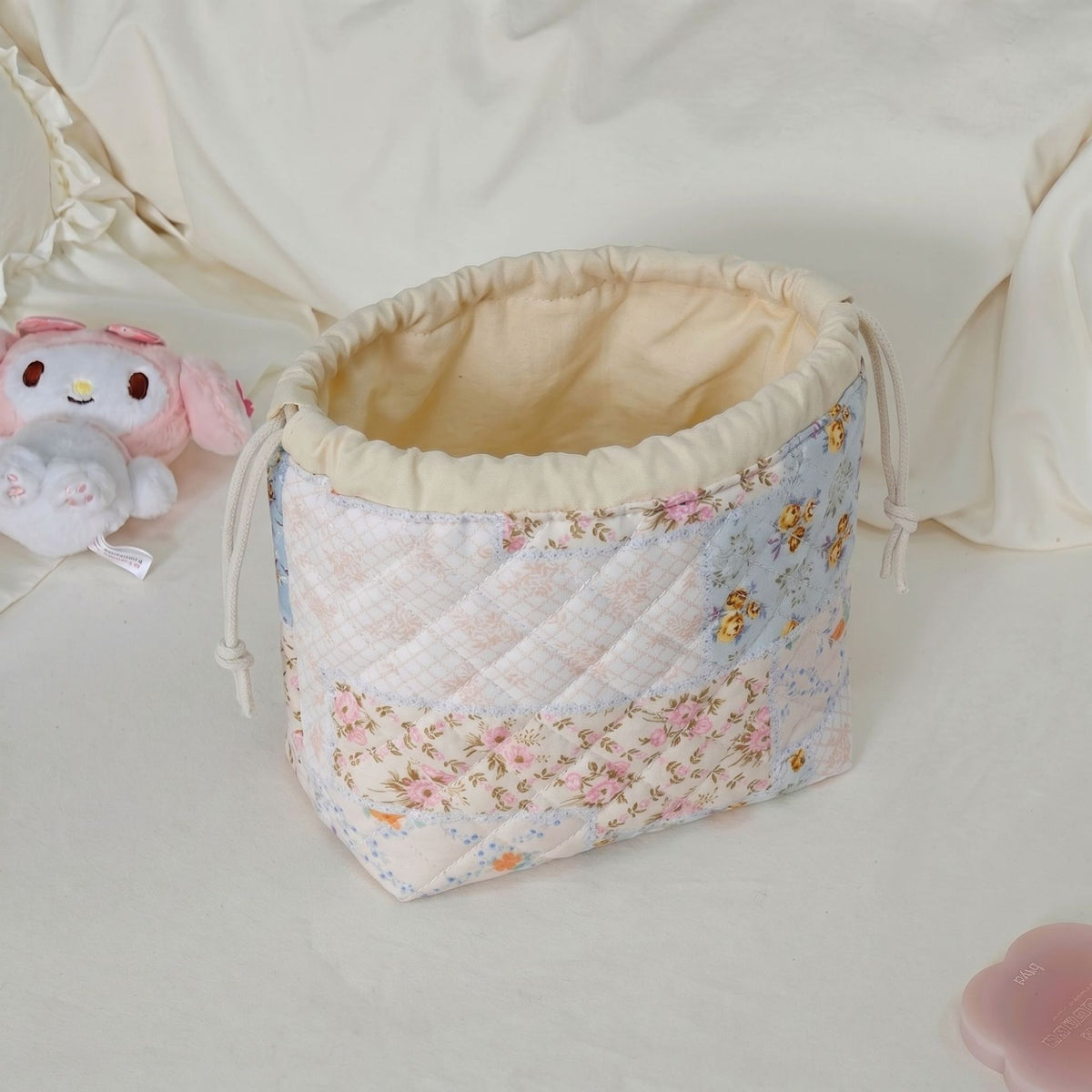 Large Capacity Polyester Drawstring Portable Cosmetics Cosmetic Bags