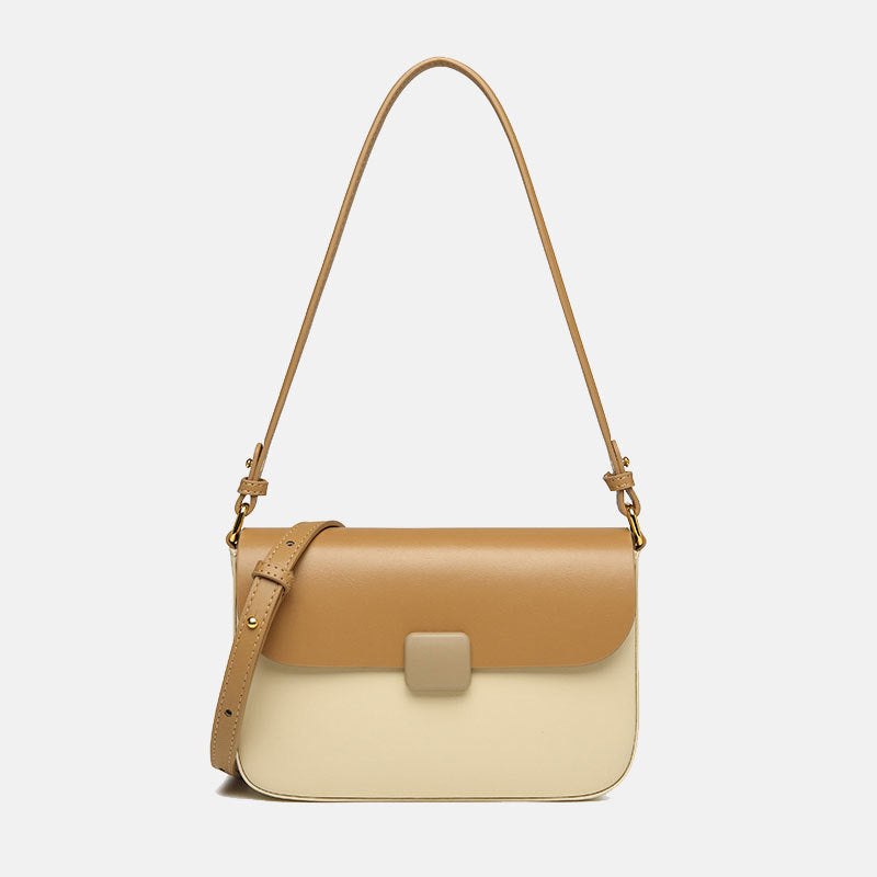 Women's High-grade Genuine Leather Versatile Fashion Tofu Women's Messenger Bag