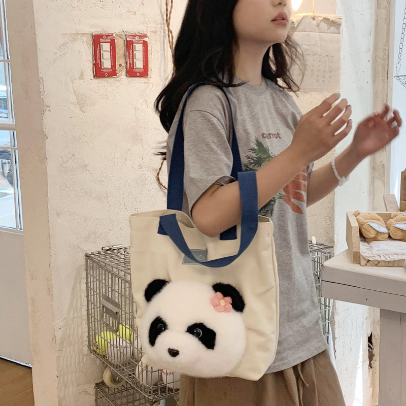 Panda Fashion Canvas Large Capacity Totes Shoulder Bags
