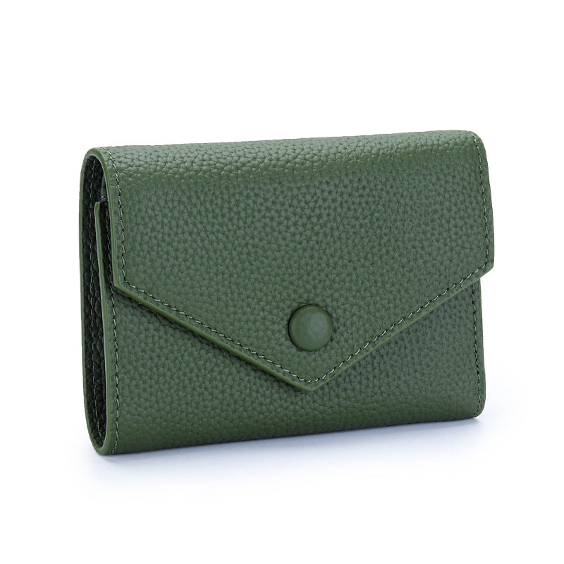 Women's Soft Cowhide Genuine Leather Short Cute Girly Ladies Wallet