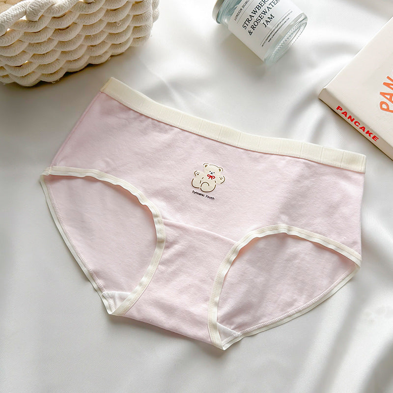 Women's Bear Underwear Cotton Crotch Comfortable Less Panties