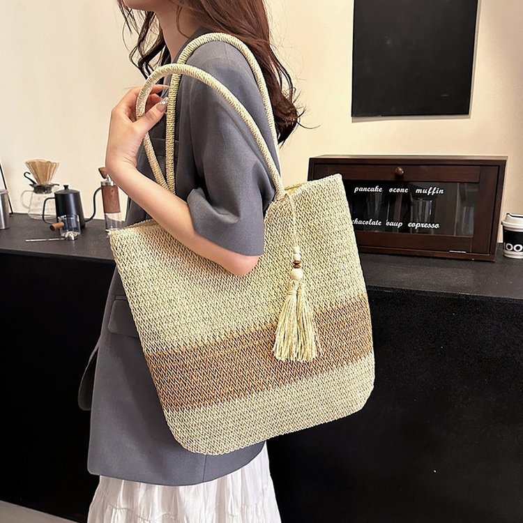 Women's One Straw Large Capacity Woven Vacation Women's Shoulder Bag