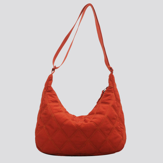 Women's Down Dumpling Rhombus Versatile Large Capacity Crossbody Bags