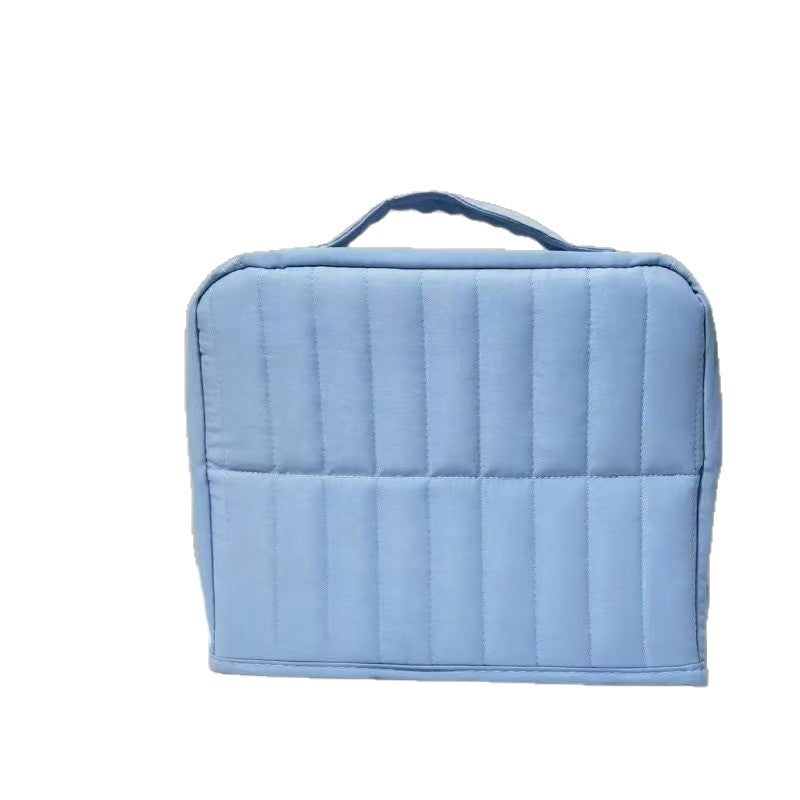 Vertical Large Capacity Quilted Foldable Wash Portable Makeup Bag