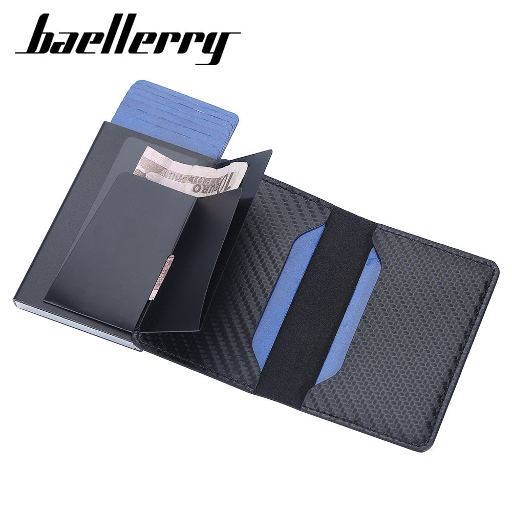Men's Multiple Slots Side Push Aluminum Box Sleeve Card Holder