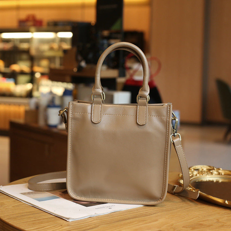 Comfortable Women's Portable Cowhide Niche Commuter Women's Shoulder Bag