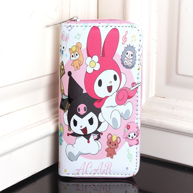 Clow Cartoon Cute Multiple Slots Long Purses