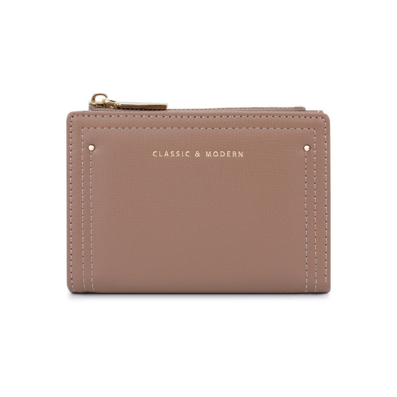 Slouchy Trendy Women's Short High-grade Folding Ladies Wallet