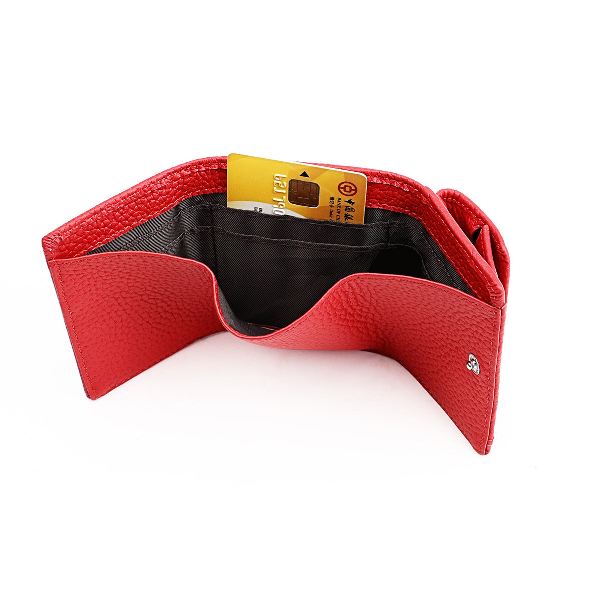 Elegant Women's Genuine Leather Loose Short Coin Purses