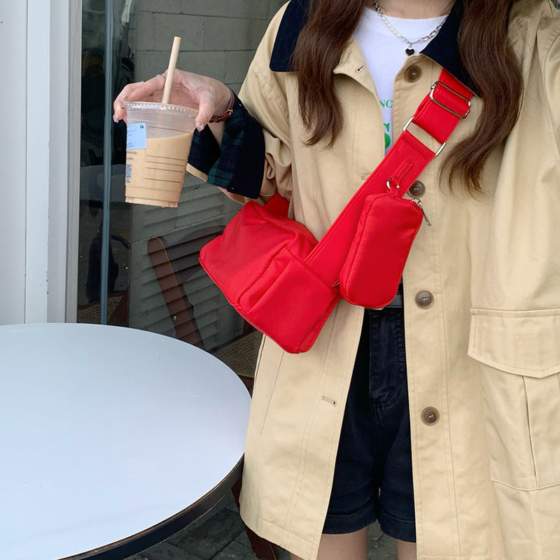 Red Toast Summer Three-dimensional Female Minority Small Square Bags