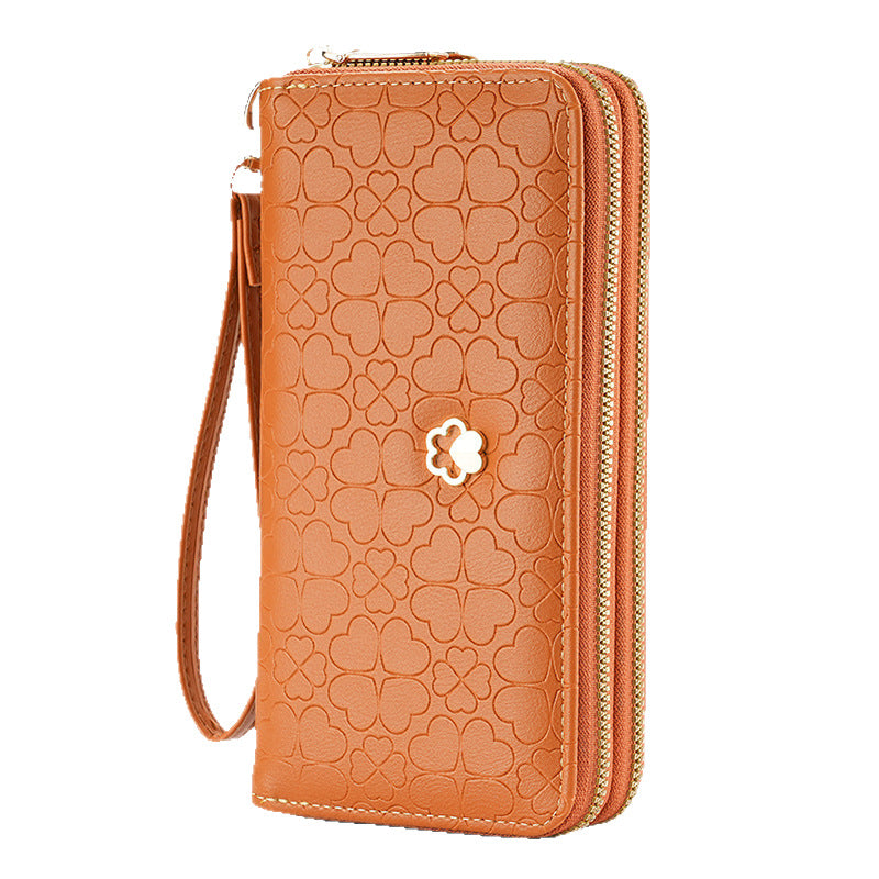 Women's Long Double Zipper Mobile Mini Ladies Wallet