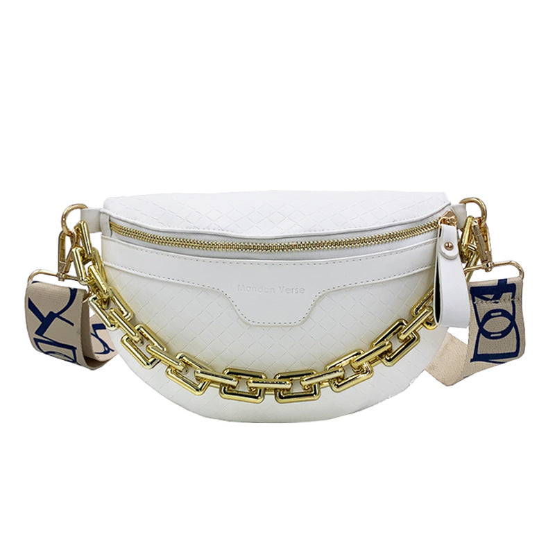 Women's Thick Chain High-grade Plaid Fashionable Women's Messenger Bag