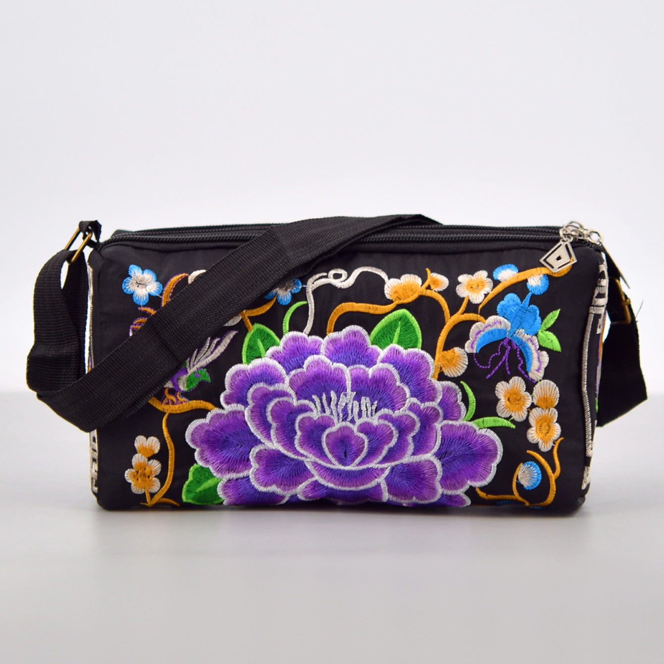 Ethnic Style Canvas Embroidered Retro Han Chinese Crossbody Bags