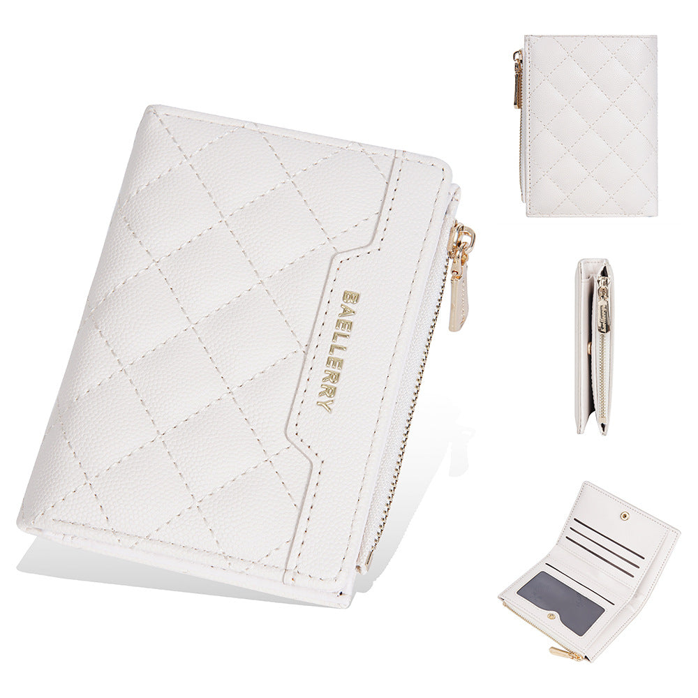 Color Short Snap Zipper Female Cartoon Ladies Wallet