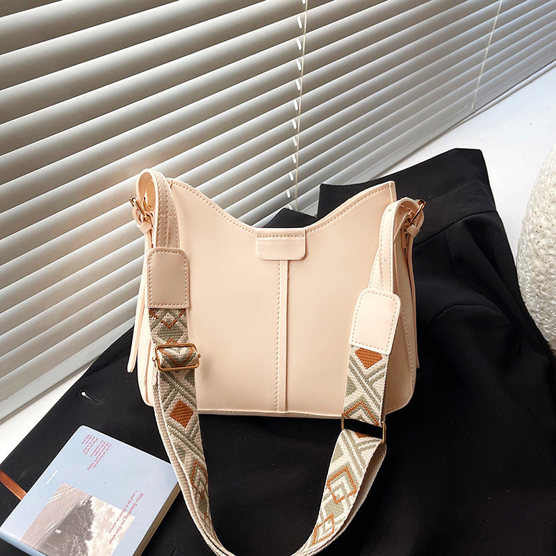 Women's Korean Style Affordable Luxury Fashion Retro Simple Solid Color Women's Shoulder Bag
