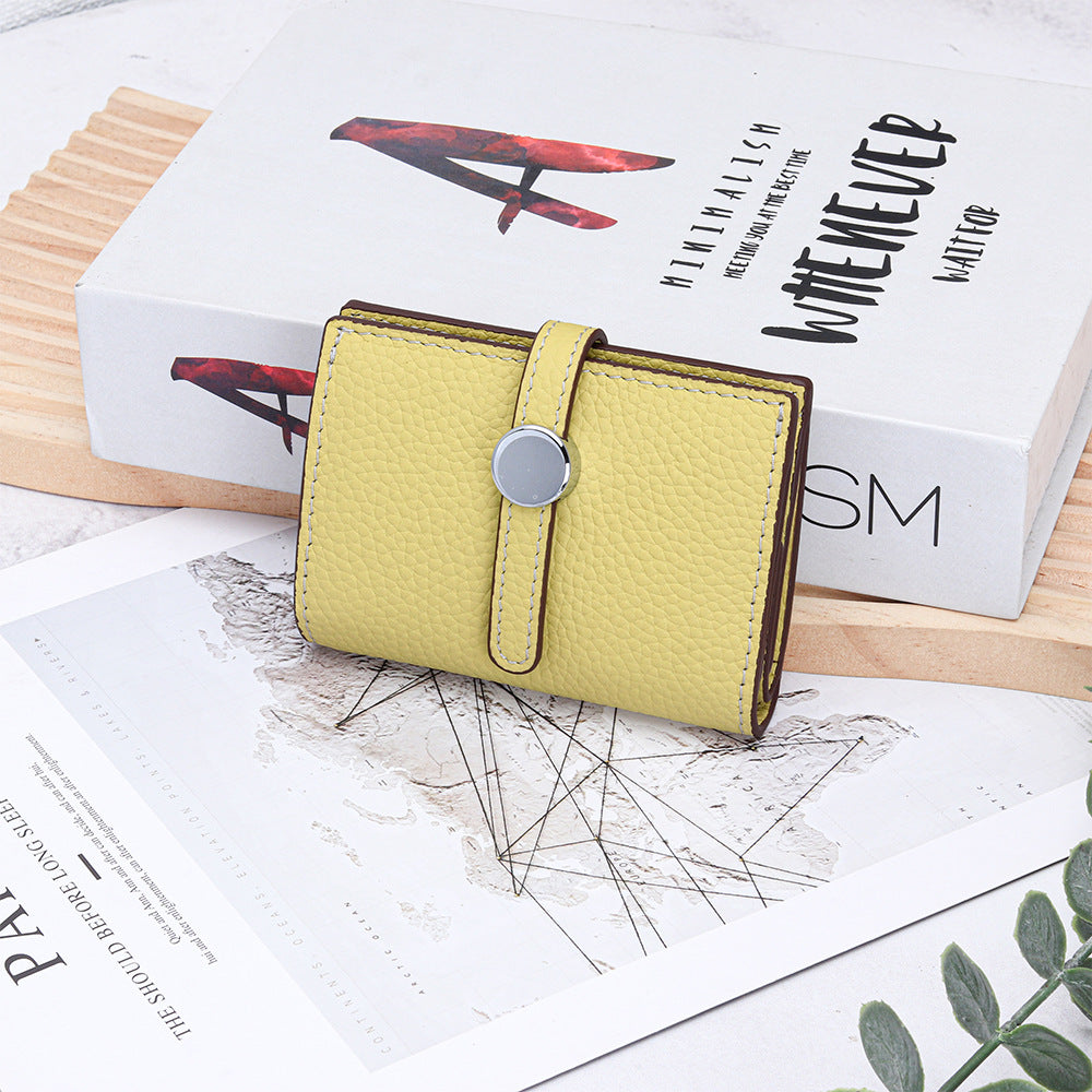 Women's Layer Short Cowhide Mini Fashion Genuine Leather Ladies Wallet