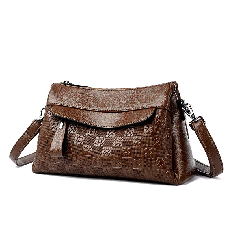 Women's Texture Soft Leather Mother Simple Versatile Large Bags
