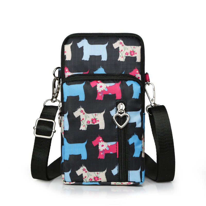 Glamorous Mini Vertical Female Fabric Wrist Phone Bags