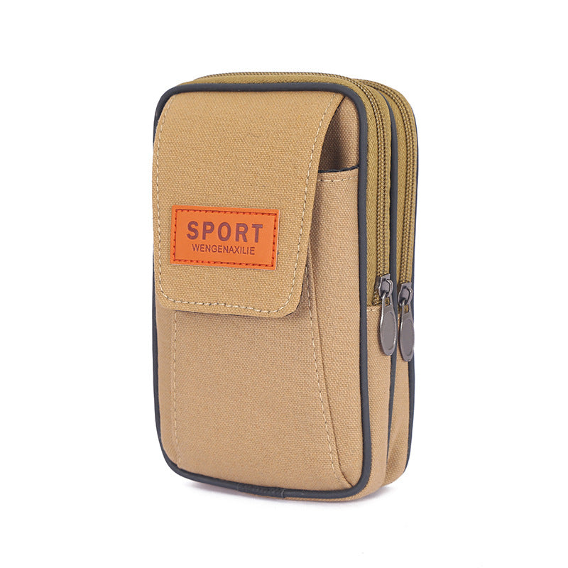 Men's Canvas Mobile For Multifunctional Work Men's Waist Packs