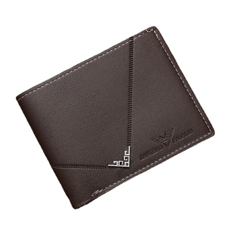 Men's Short Male Youth Simple Fashion Lychee Pattern Men's Wallets