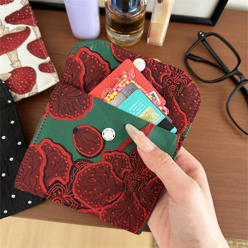Portable Button Storage Liner Flip Lightweight Makeup Bag