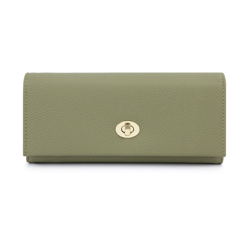 Women's Lychee Pattern Classic Elegant City Three Ladies Wallets