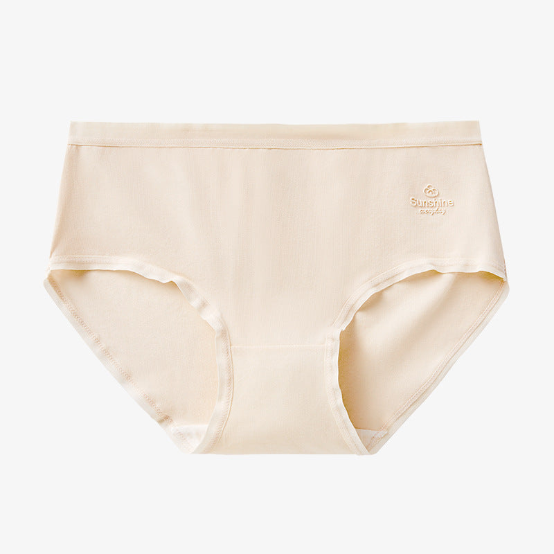 Women's Antibacterial Crotch Ladies Mid Waist Briefs Panties