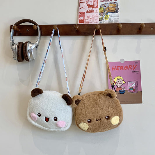 Women's Little Bear Soft Adorable Doll Mini Shoulder Bags