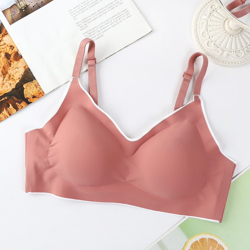 Women's Ice Silk Seamless Wireless Push Up Everyday Bras