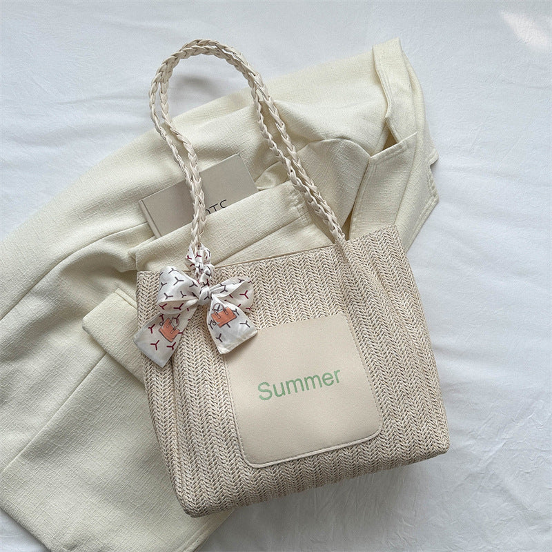 Women's Large Capacity Fashion Woven Spring Straw Crossbody Bags