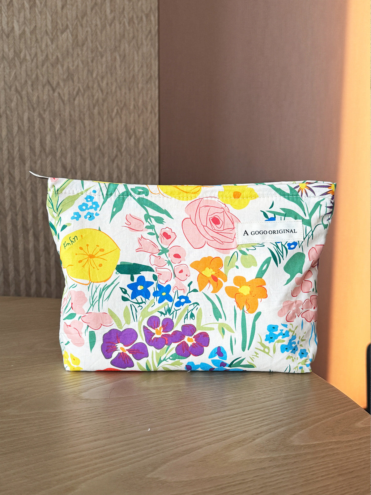 Fresh Floral Print Clutch Portable Sundries Storage Bags