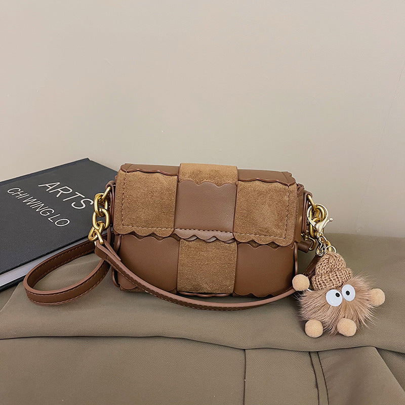 Women's Leather Self-made Material Hand Sewing Zero Women's Shoulder Bag