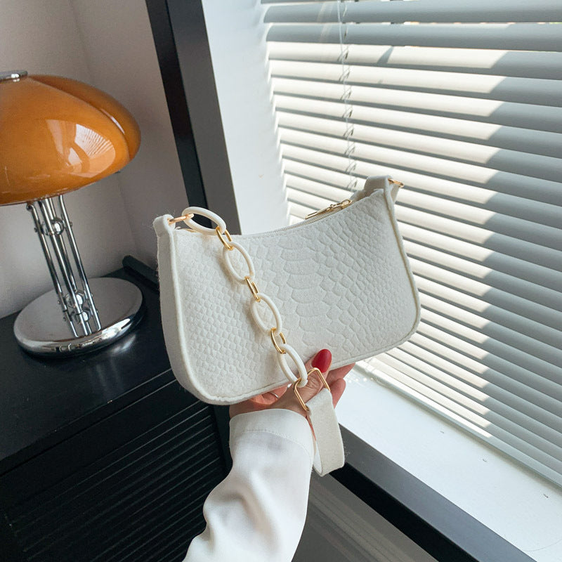 Women's Style Design Underarm Contrast Color Fashion Large Capacity Trendy Shoulder Bags